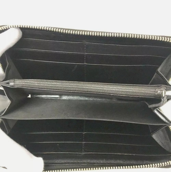 GUCCI DIAMANTE BROWN LEATHER ZIPPY AROUND LONG WALLET/B2359 - Picture 4 of 8